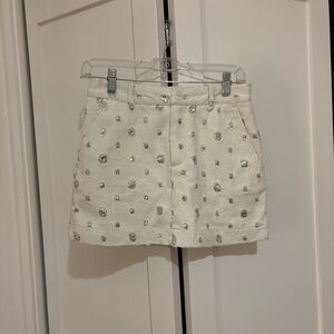 Zara Off-White Branded Waistband Top